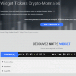 Widget Tickers Crypto-monnaies